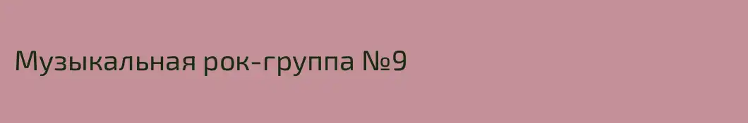 Музыкальная рок-группа №9 
